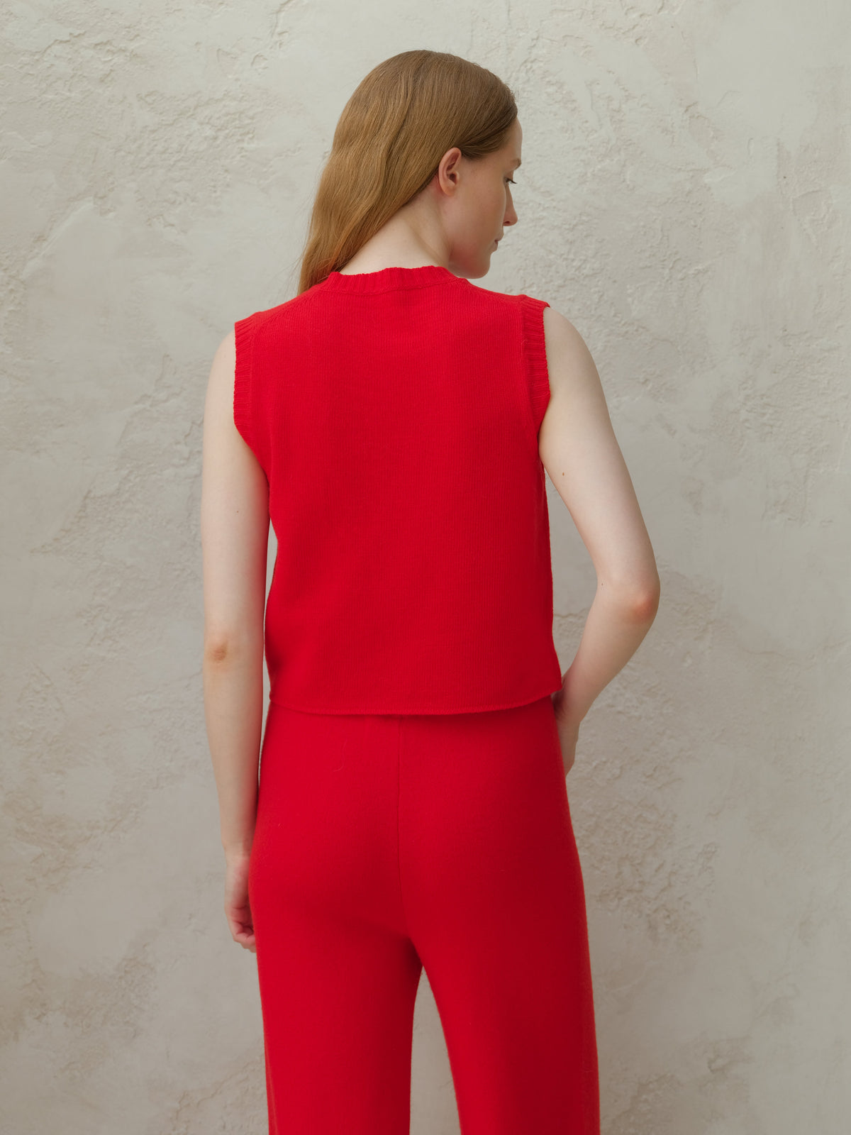 Cashmere Mix Sleeveless V-Neck Top
