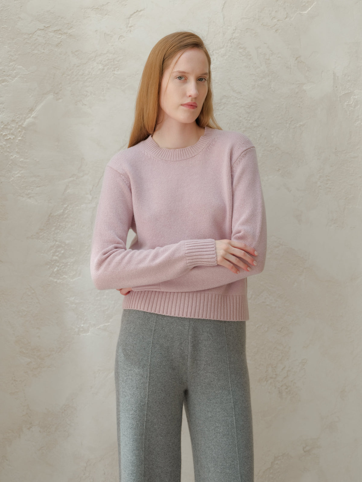 Maglione Girocollo Regular in Misto Cashmere