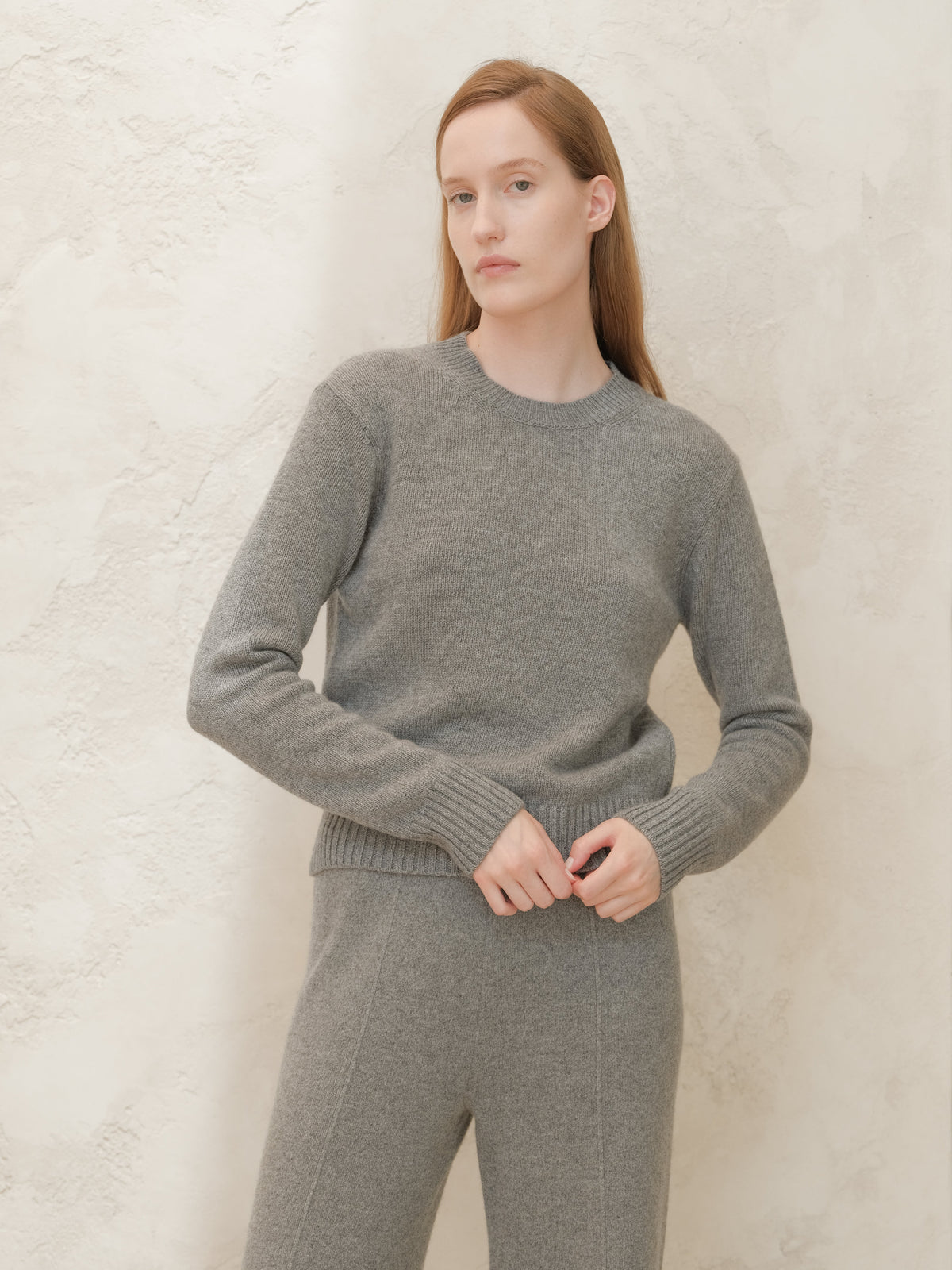 Maglione Girocollo Regular in Misto Cashmere