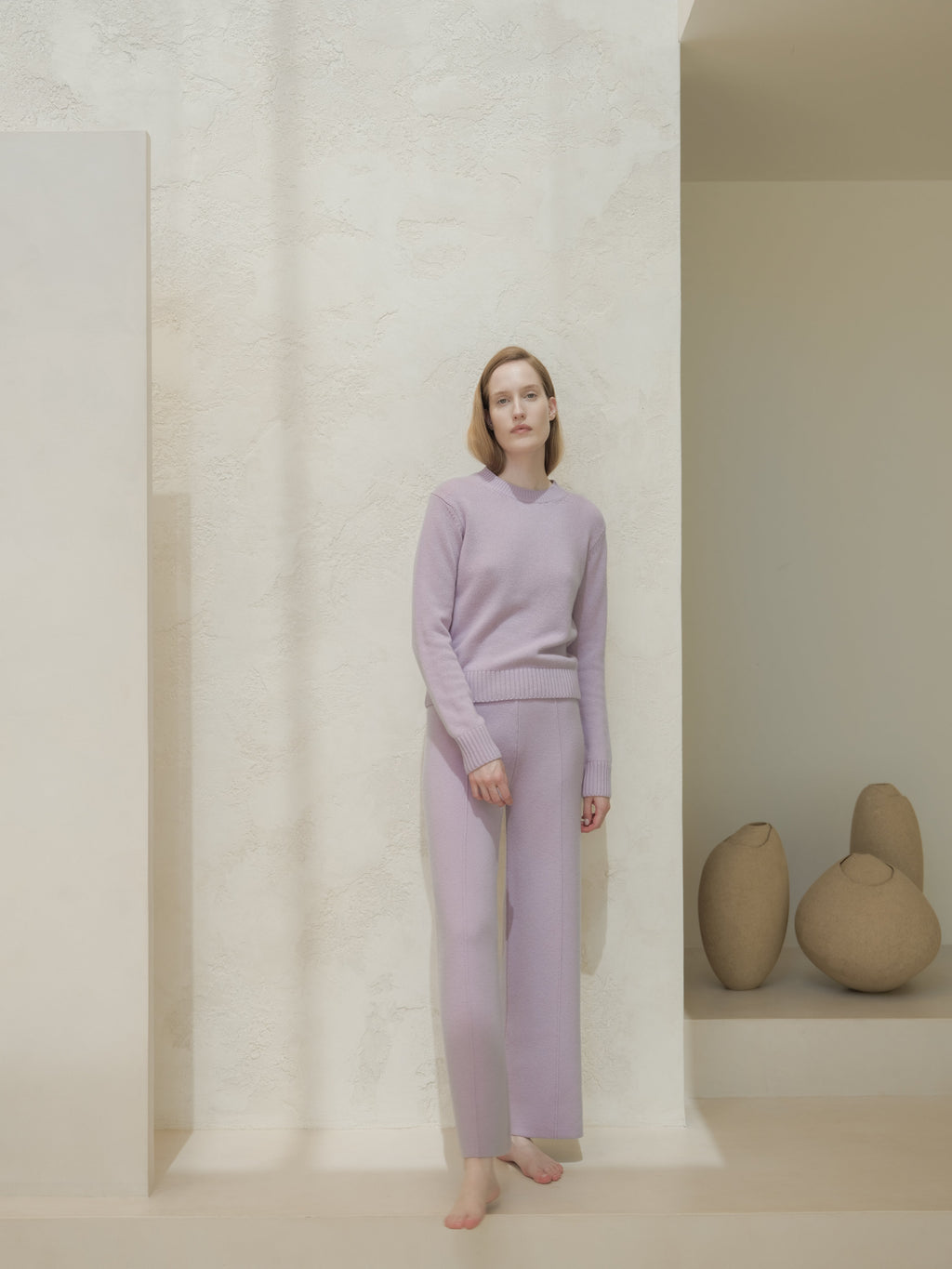 Maglione Girocollo Regular in Misto Cashmere