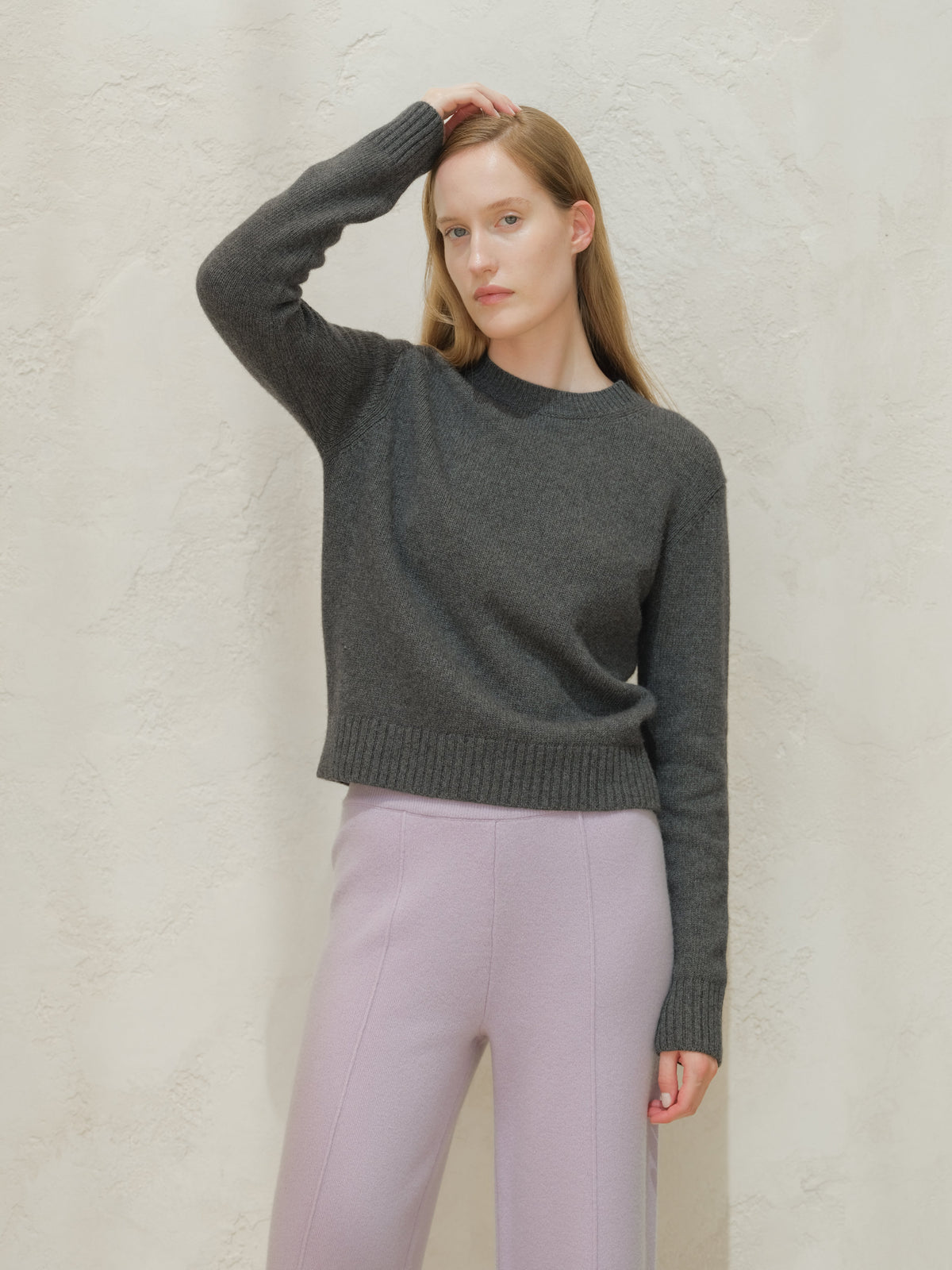 Maglione Girocollo Regular in Misto Cashmere