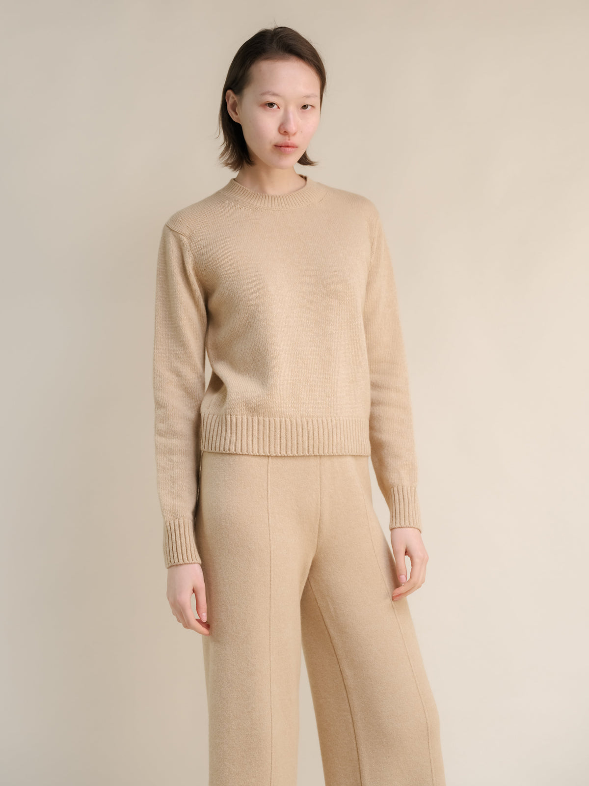 Maglione Girocollo Regular in Misto Cashmere