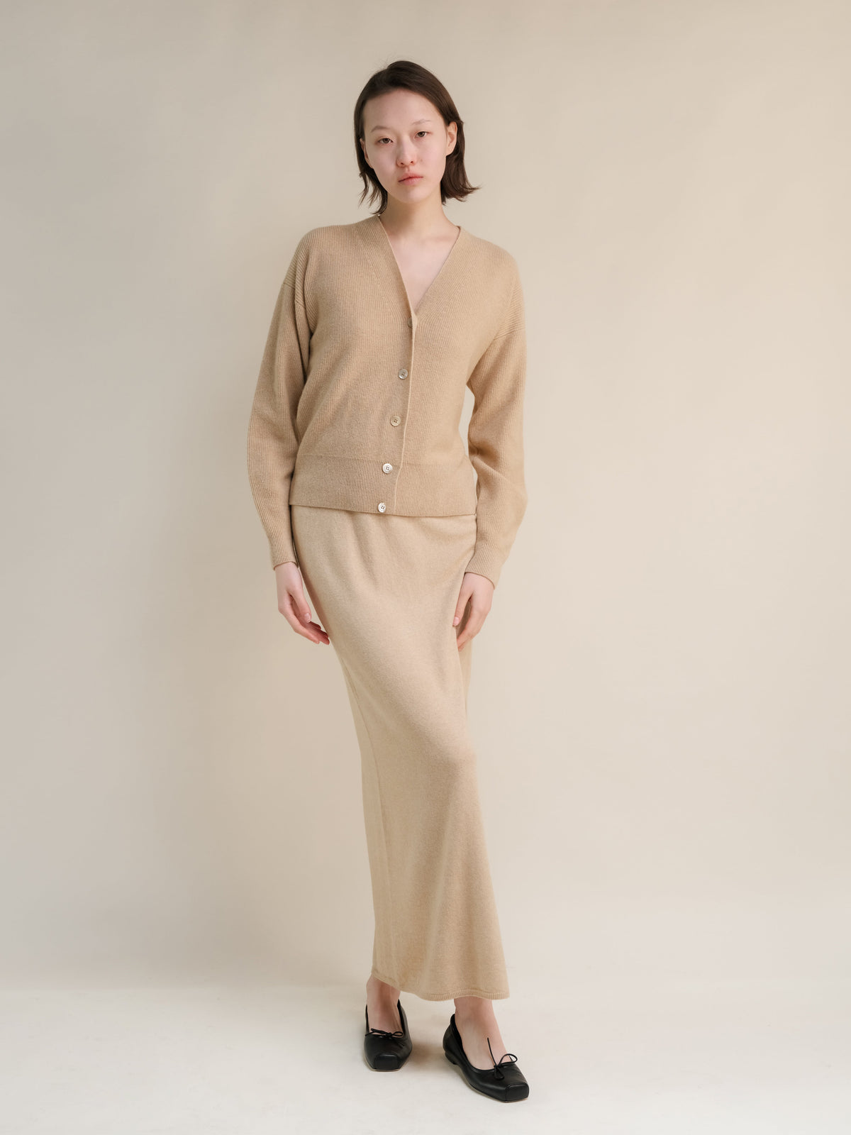 Cashmere Mix Long Skirt