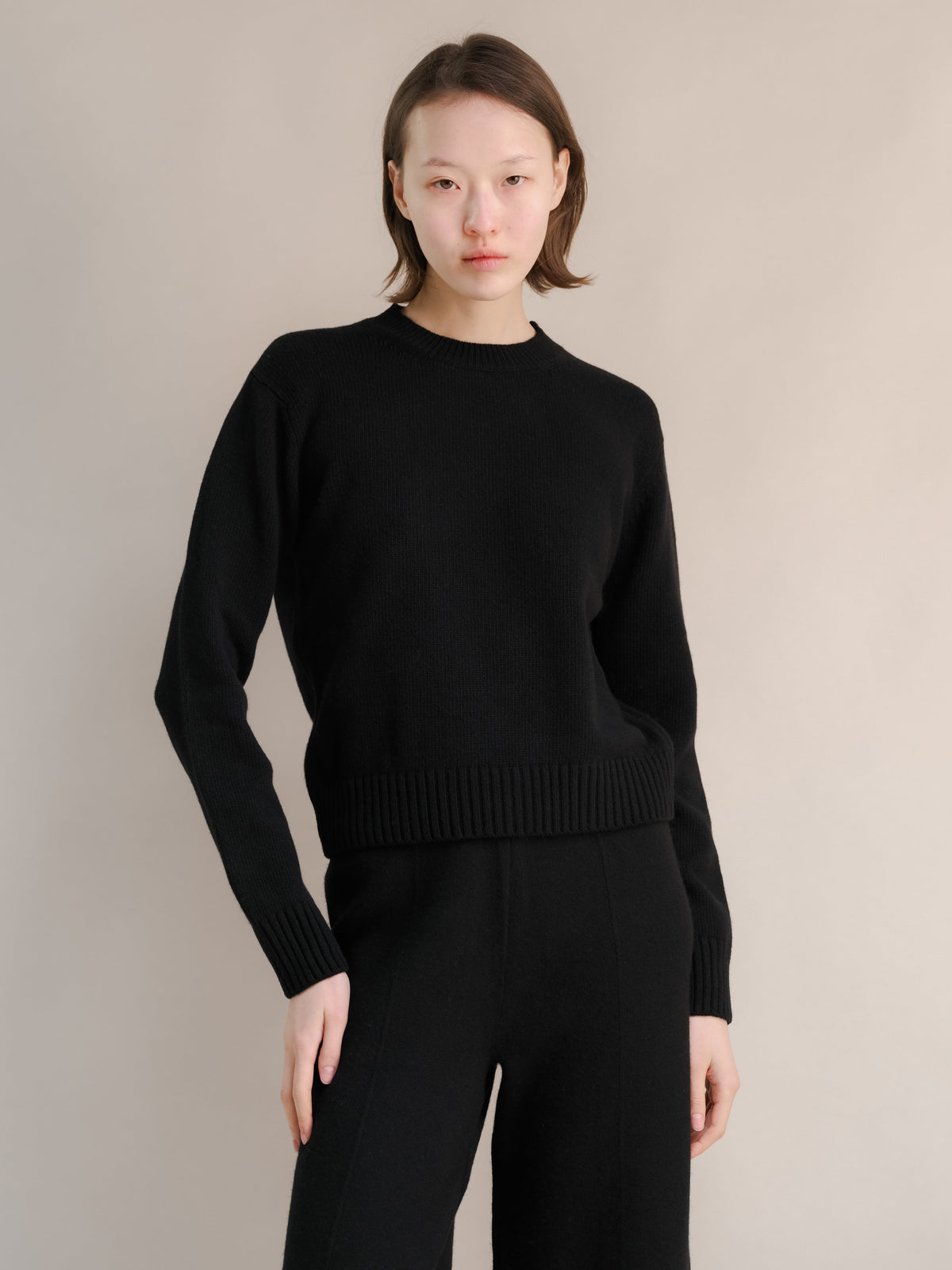 Maglione Girocollo Regular in Misto Cashmere