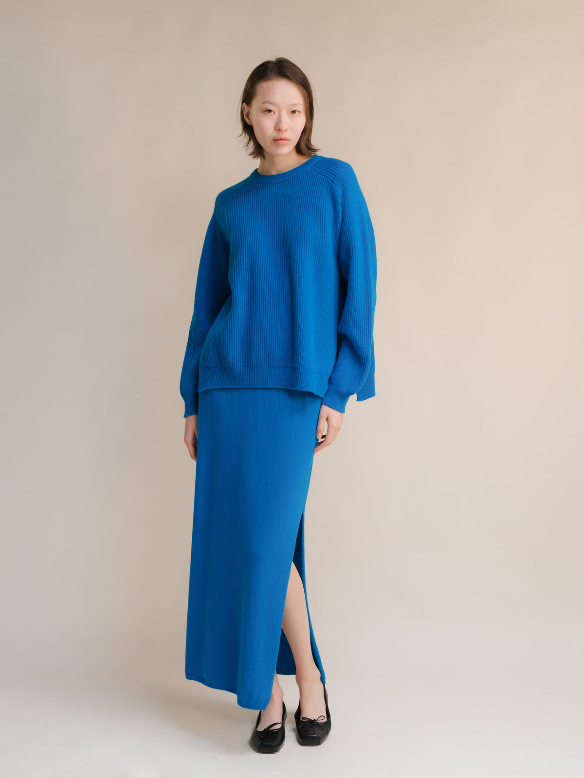 Cashmere Mix Long Skirt