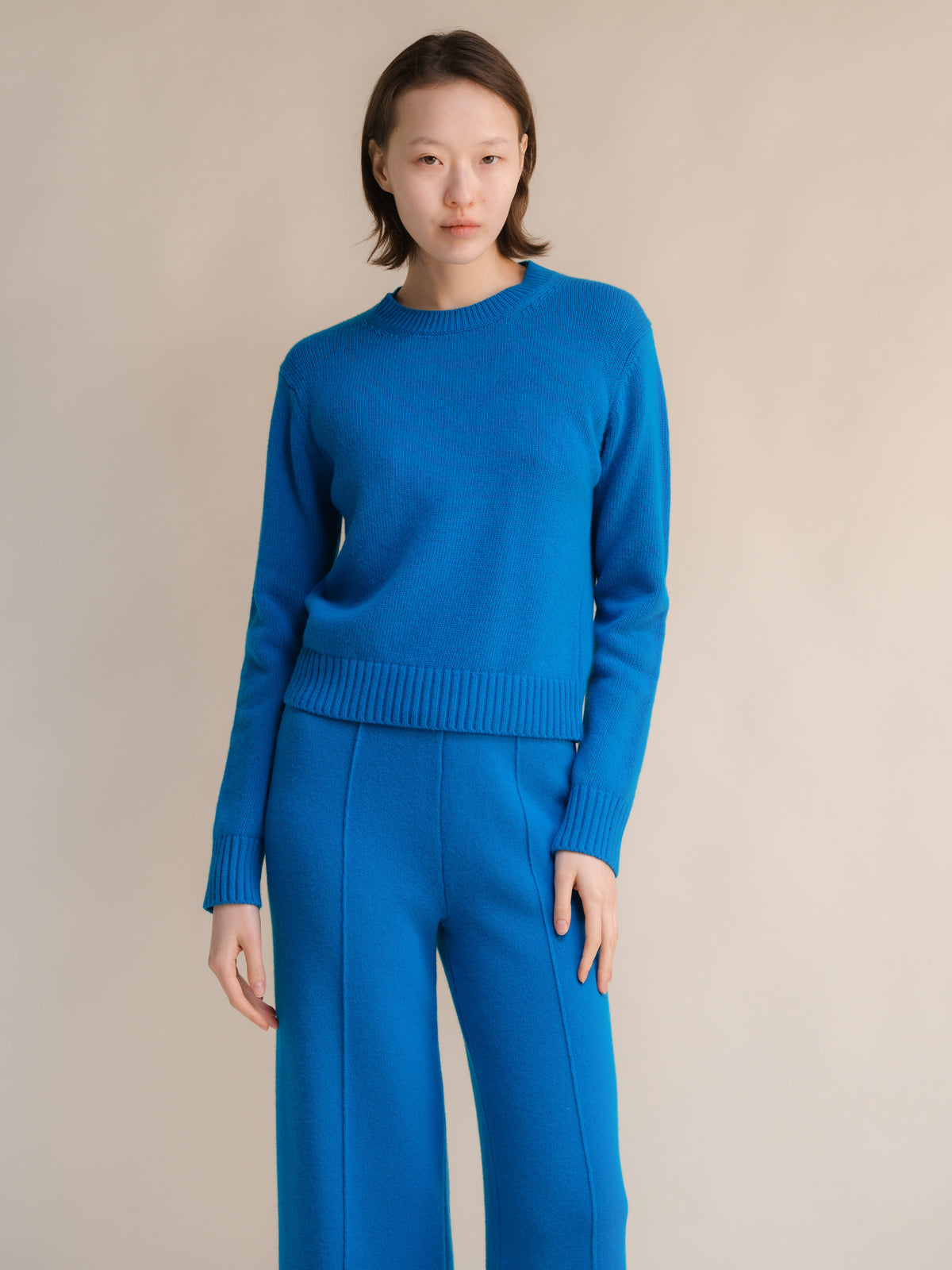 Maglione Girocollo Regular in Misto Cashmere