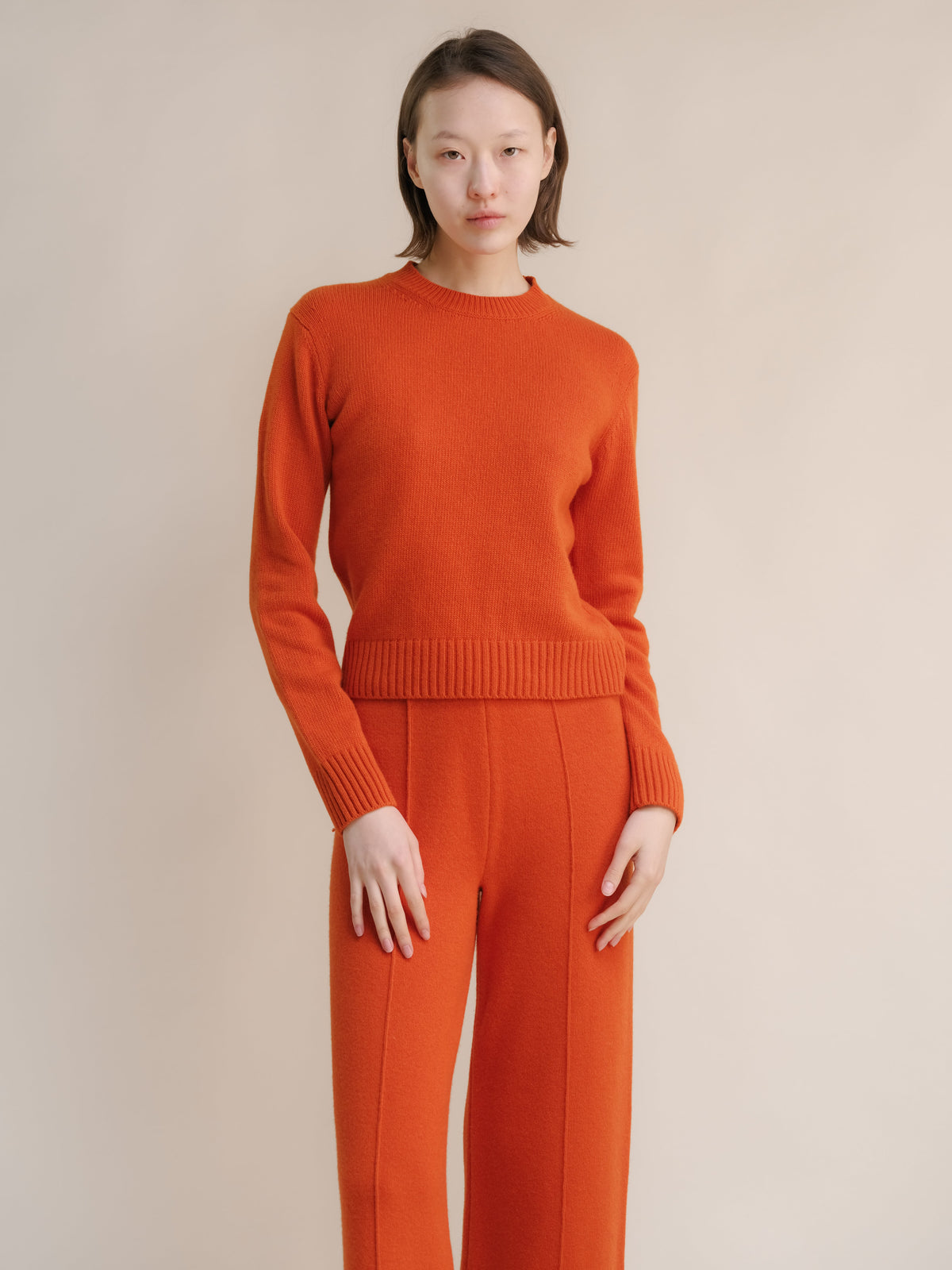 Maglione Girocollo Regular in Misto Cashmere