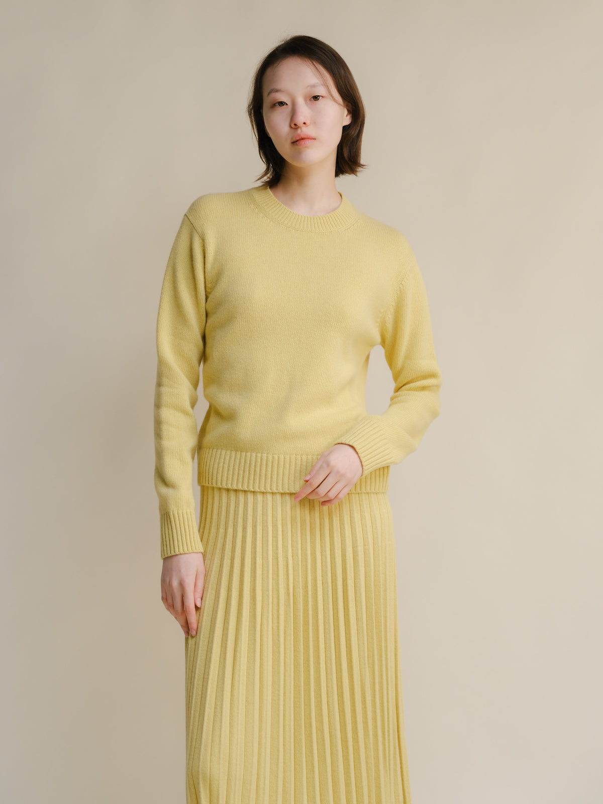 Maglione Girocollo Regular in Misto Cashmere