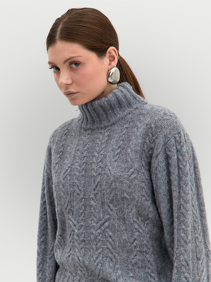Clarissa – Maglione a Trecce – Tenné by Antoniaerre | DOMIRA