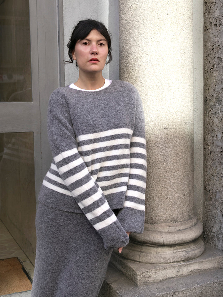 Flora – Maglione a Righe – Tenné by Antoniaerre | DOMIRA