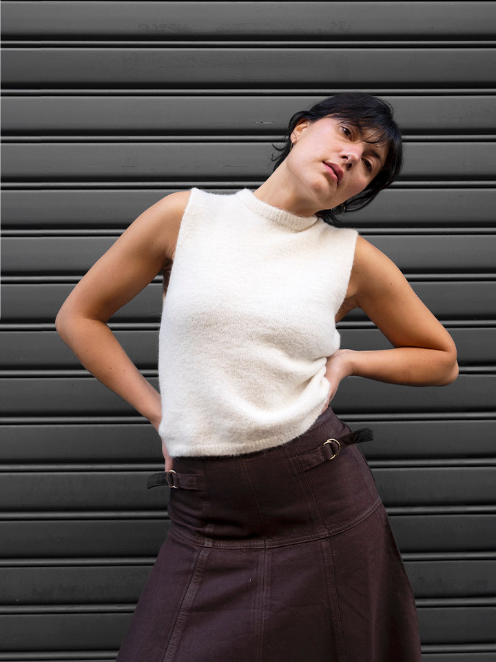 Filippa – Top Smanicato in Maglia