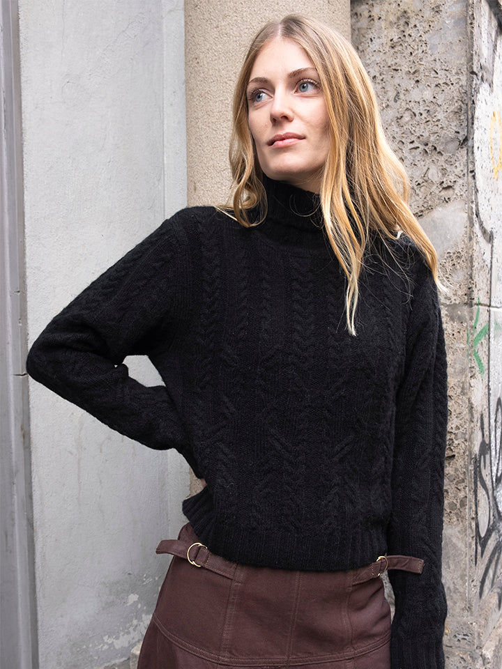 Clarissa – Maglione a Trecce – Tenné by Antoniaerre | DOMIRA