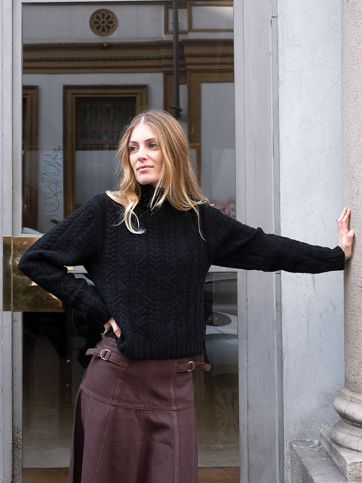 Clarissa – Maglione a Trecce – Tenné by Antoniaerre | DOMIRA