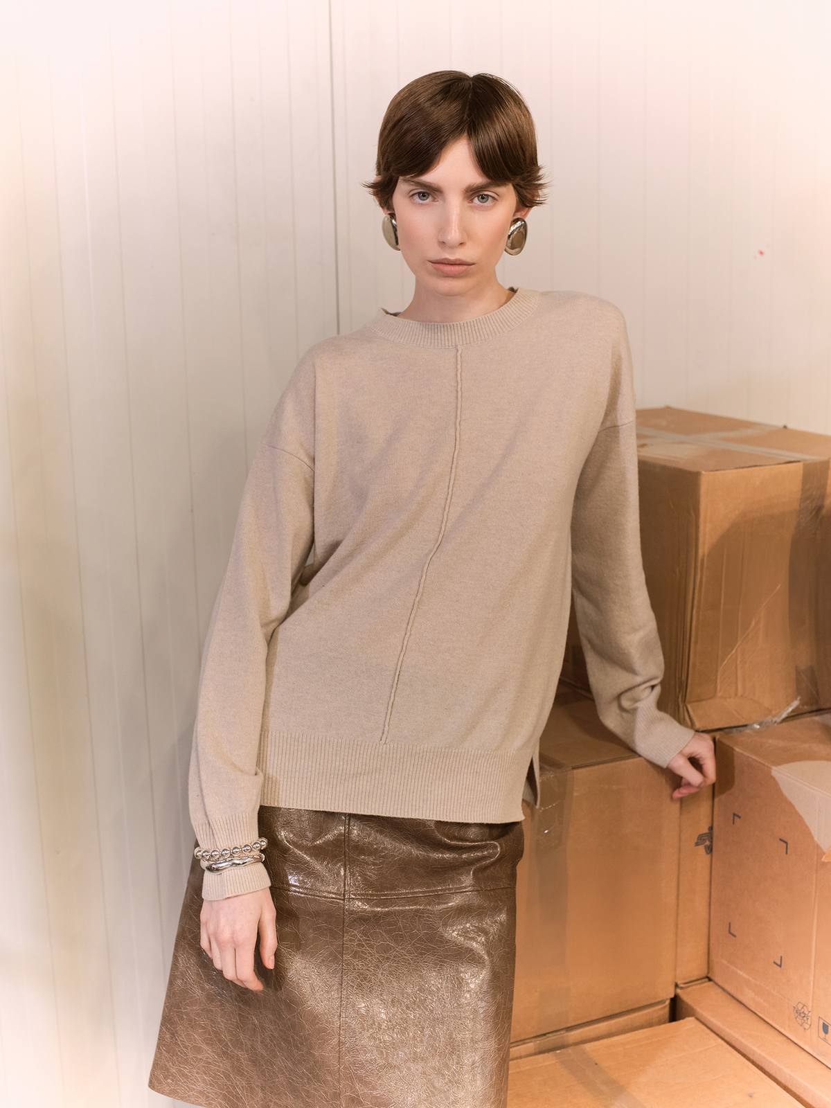 Tessa – Girocollo in Lana Extrafine – Tenné by Antoniaerre | DOMIRA