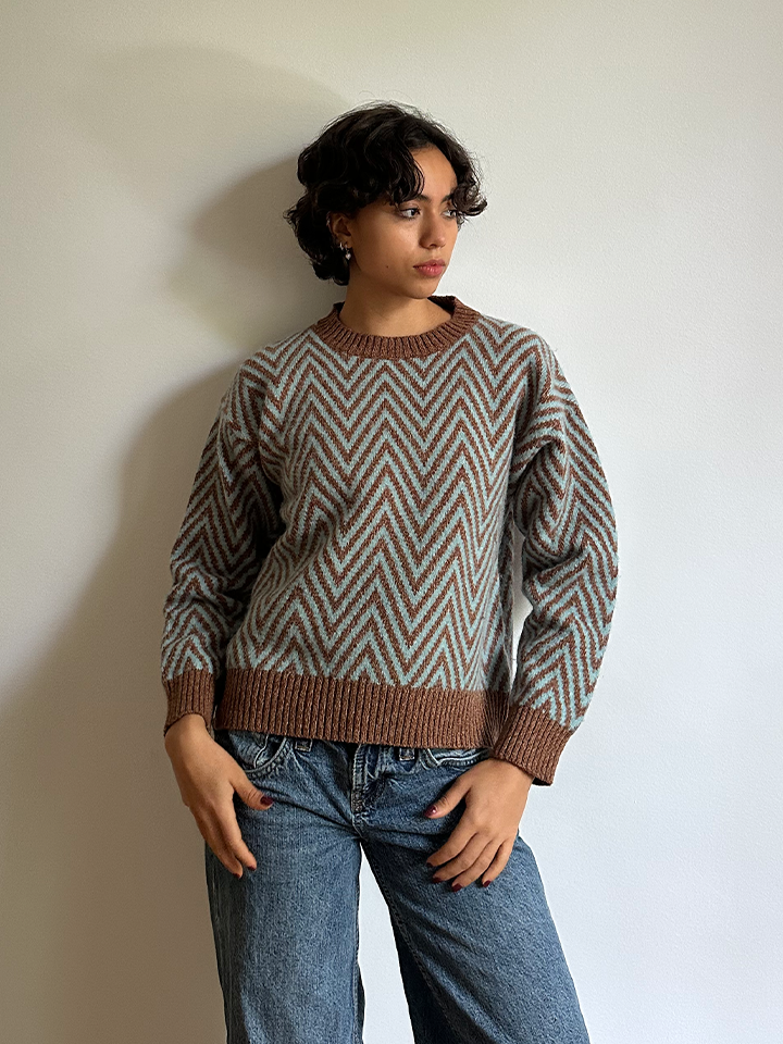 Paola maglione bicolore
