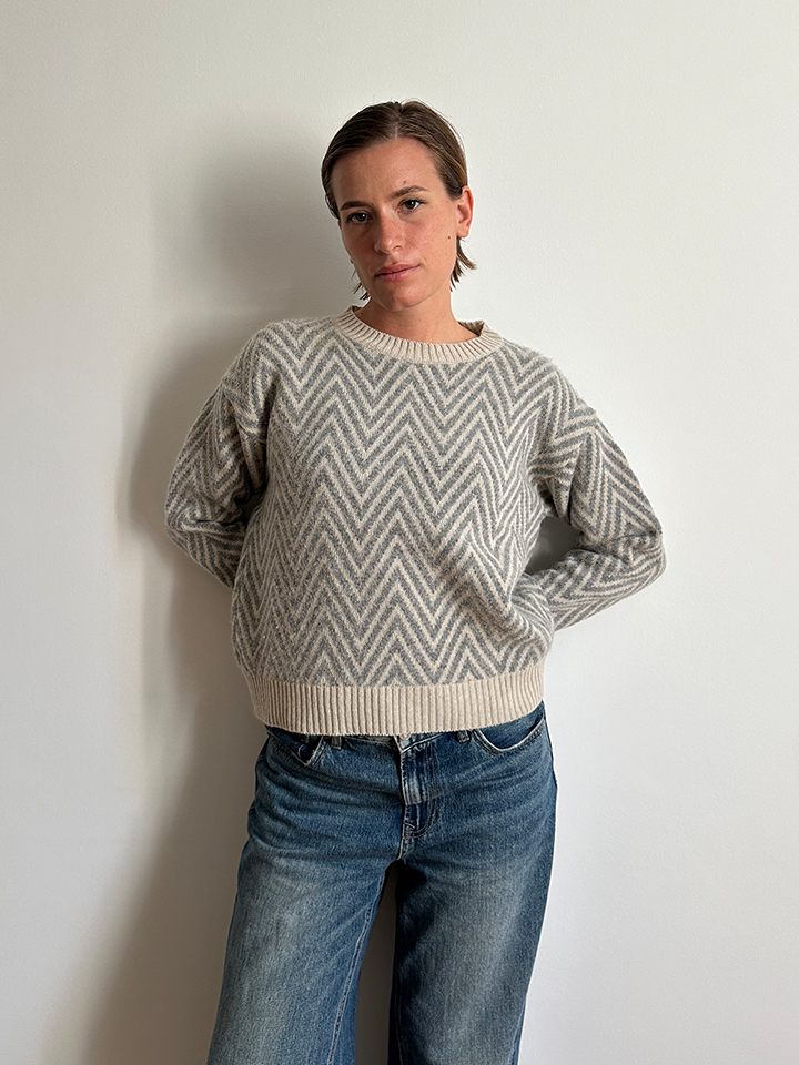 Paola maglione bicolore