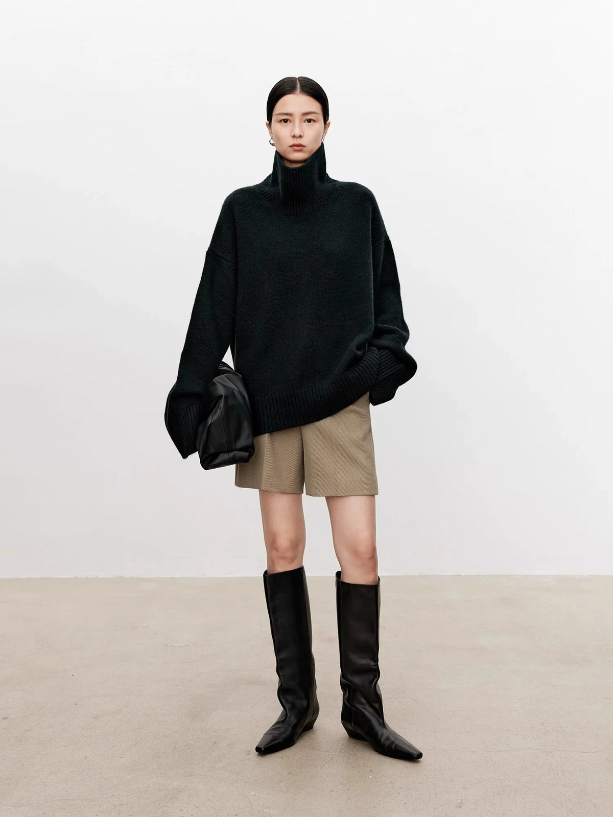 Pure Cashmere Sweater Loose Lazy Knit Silhouette Sweater
