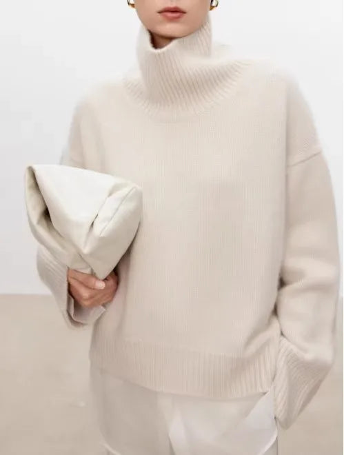 Pure Cashmere Sweater Loose Lazy Knit Silhouette Sweater