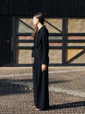 Boiled Wool "Boot-Cut" Trousers